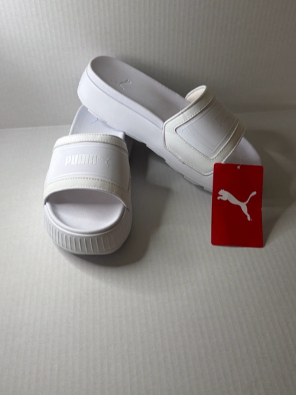 Puma Adult's White Slide Sandals